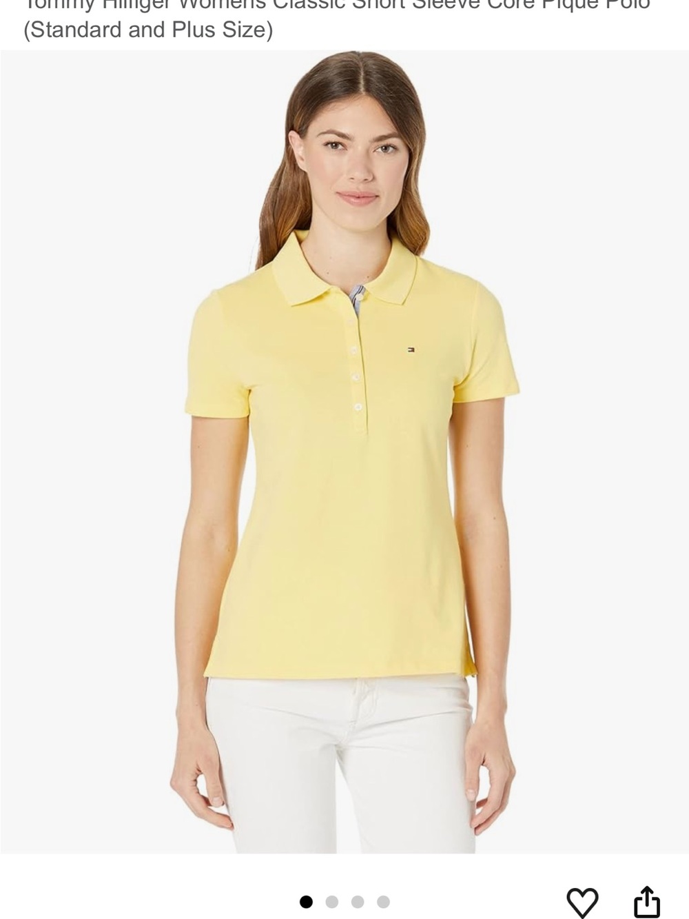 Tommy Hilfiger Women’s Yellow Short Sleeve Polo SZ XL